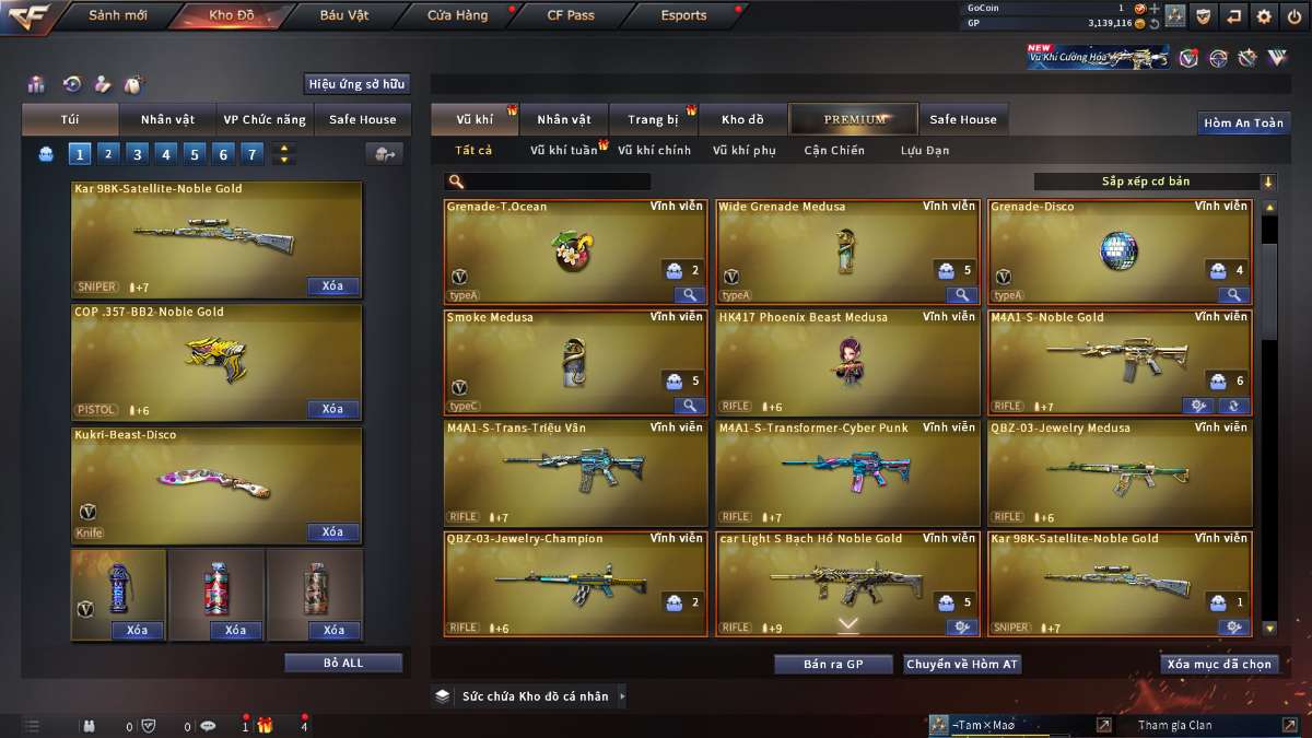 shop acc cf uy tin gia re